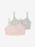 Lot de 2 brassières marguerites fille gris chiné 1 - vertbaudet enfant 