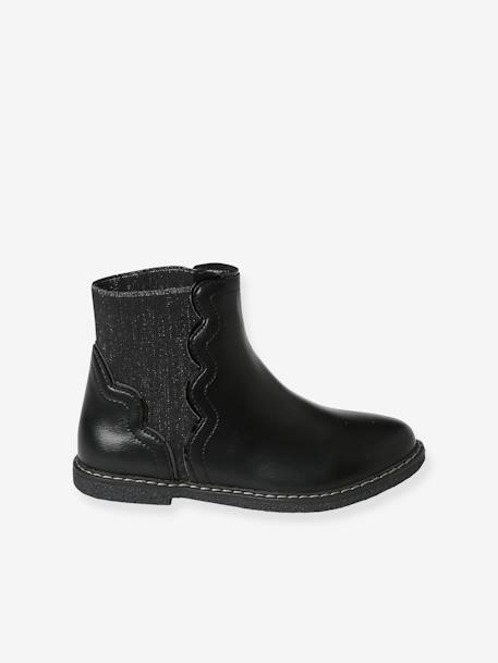 Boots élastiquées fille noir 2 - vertbaudet enfant 