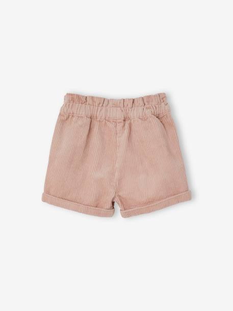 Short en velours côtelé bébé fille marine+noisette+rose poudré 11 - vertbaudet enfant 