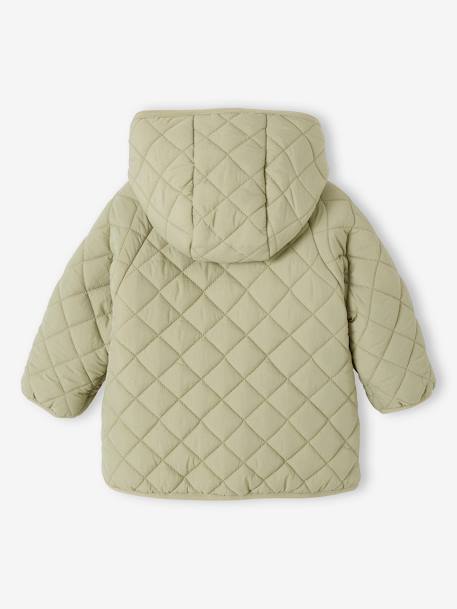 Blouson matelassé bébé avec capuche écru+vert 9 - vertbaudet enfant 