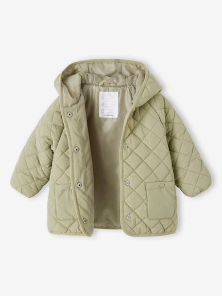 Blouson matelassé bébé avec capuche écru+vert 8 - vertbaudet enfant 