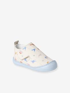 -Chaussons scratchés bébé en cuir souple