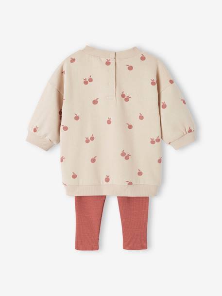 Ensemble robe + legging bébé personnalisable beige doré+rose+vert d'eau+vert sauge 5 - vertbaudet enfant 