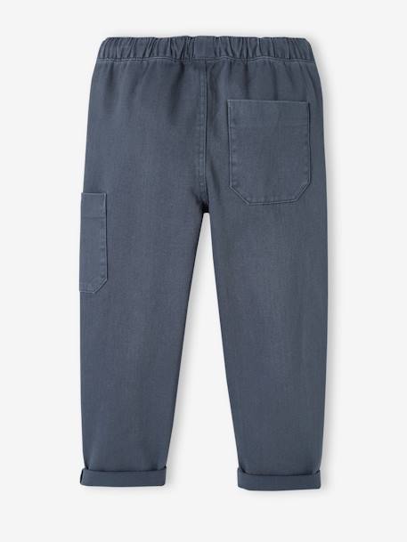 Pantalon cargo couleur garçon bleu pétrole+chocolat 2 - vertbaudet enfant 