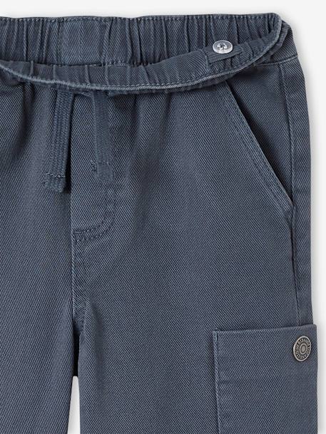 Pantalon cargo couleur garçon bleu pétrole 3 - vertbaudet enfant 