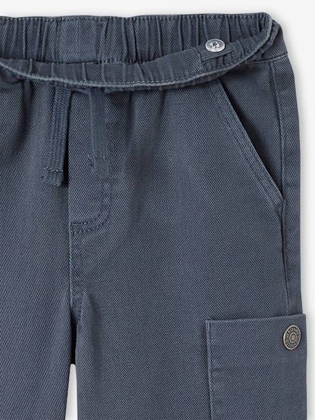 Pantalon cargo couleur garçon bleu pétrole+caramel 3 - vertbaudet enfant 