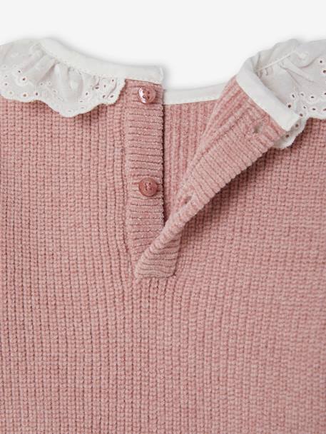 Pull en côte perlée bébé lilas poudré+vert de gris 3 - vertbaudet enfant 