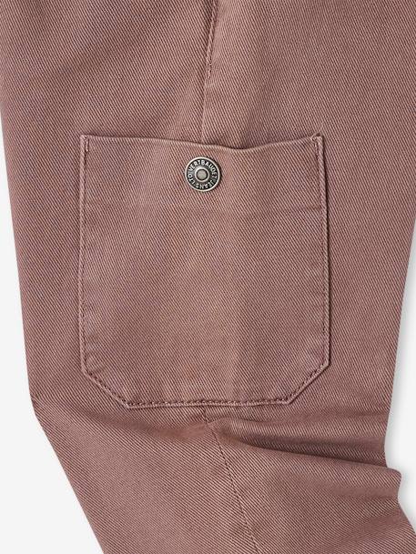 Pantalon cargo couleur garçon bleu pétrole+chocolat 8 - vertbaudet enfant 