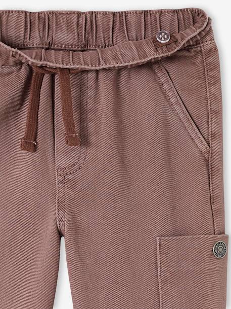 Pantalon cargo couleur garçon bleu pétrole+chocolat 7 - vertbaudet enfant 