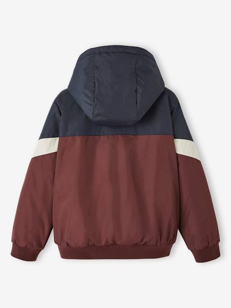 Blouson coupe-vent colorblock garçon bordeaux+COLORBLOCK CHAMOIS 3 - vertbaudet enfant 