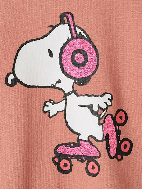 Sweat fille Snoopy Peanuts® vieux rose 3 - vertbaudet enfant 