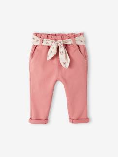 Pantalon avec ceinture en tissu bébé  - vertbaudet enfant