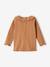 T-shirt en côtes bébé à collerette caramel 3 - vertbaudet enfant 