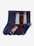 Lot de 5 paires de chaussettes colorblock garçon bordeaux+vert 1 - vertbaudet enfant 