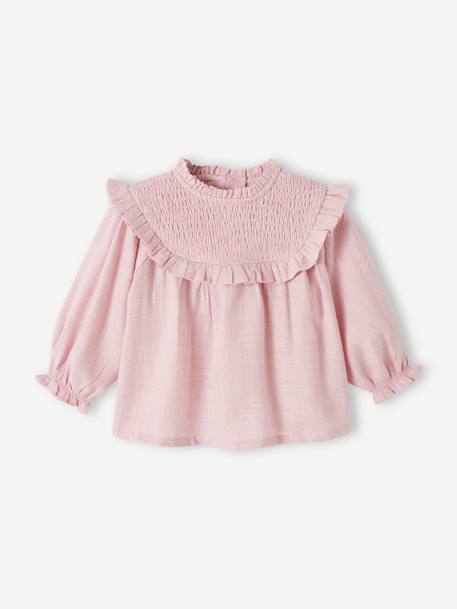 Blouse à smocks bébé et son bandeau assorti lilas 2 - vertbaudet enfant 