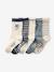 Lot de 5 paires de chaussettes fleurs/rayures fille marine 1 - vertbaudet enfant 