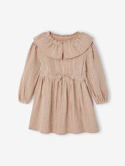 -Robe à carreaux vichy avec collerette fille