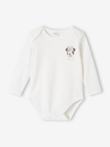 Ensemble bébé fille body + pantalon + bonnet Disney® Minnie blanc/rose poudré 2 - vertbaudet enfant 