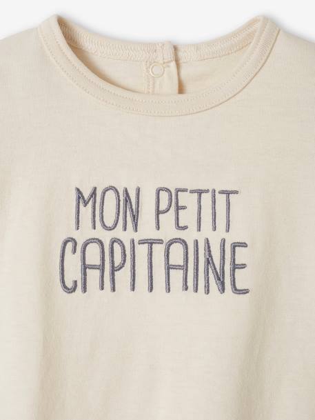 T-shirt personnalisable bébé écru+vert d'eau 3 - vertbaudet enfant 