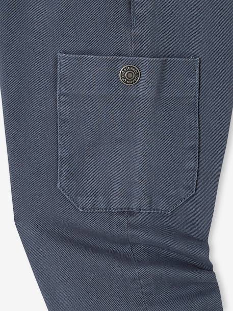 Pantalon cargo couleur garçon bleu pétrole 4 - vertbaudet enfant 