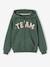 Sweat zippé à capuche motif 'Team' sport fille marine+rose bonbon+vert 10 - vertbaudet enfant 