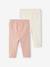 Lot de 2 leggings bébé rose poudré 1 - vertbaudet enfant 