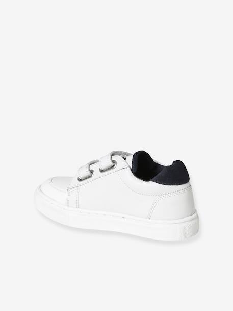 Baskets en cuir enfant blanc+marine 6 - vertbaudet enfant 