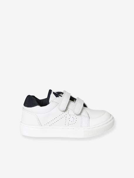 Baskets en cuir enfant blanc 4 - vertbaudet enfant 