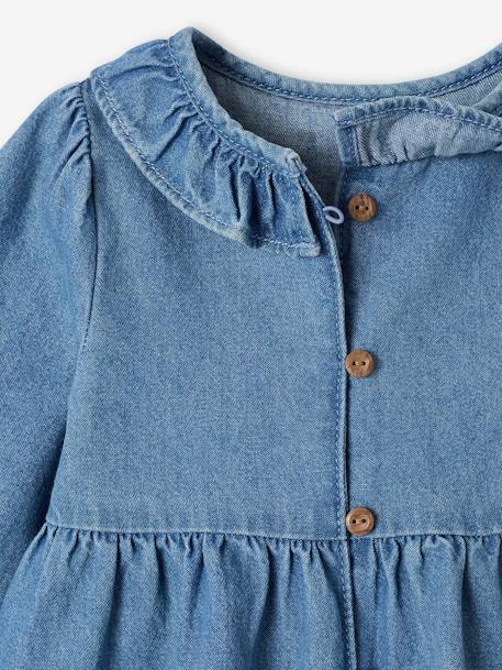 Robe en denim bébé col volanté stone 3 - vertbaudet enfant 