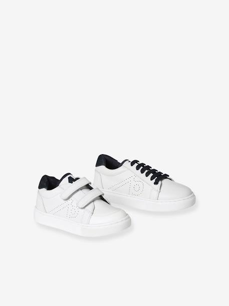 Baskets en cuir enfant blanc 1 - vertbaudet enfant 