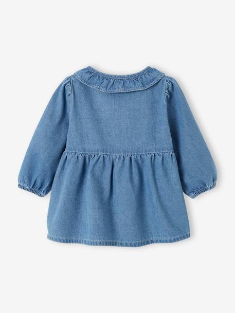 Robe en denim bébé col volanté stone 2 - vertbaudet enfant 