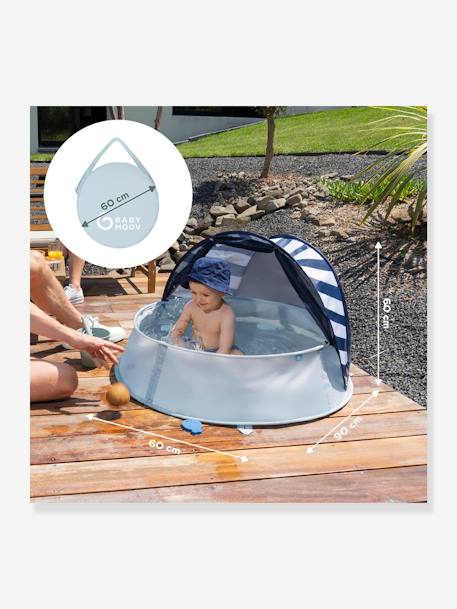 tente anti-UV UPF50+ pop-up Aquani BABYMOOV bleu blanc gris+vert 4 - vertbaudet enfant 