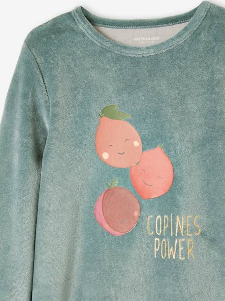 Pyjama fruits en velours fille pêche 5 - vertbaudet enfant 