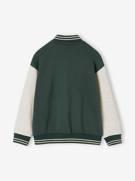 Sweat style teddy en molleton garçon badge en bouclettes. marine+vert sapin 7 - vertbaudet enfant 