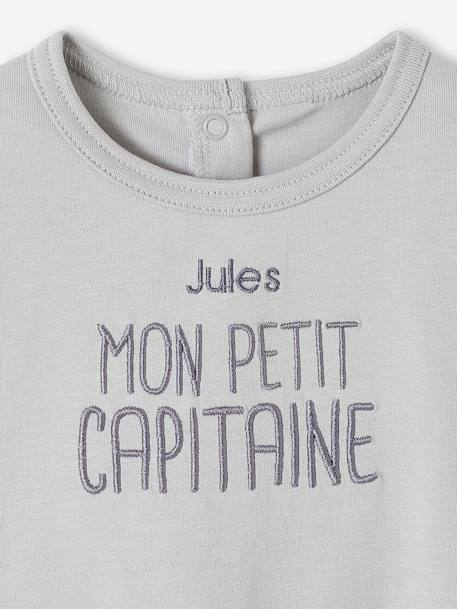 T-shirt personnalisable bébé écru+vert d'eau 10 - vertbaudet enfant 