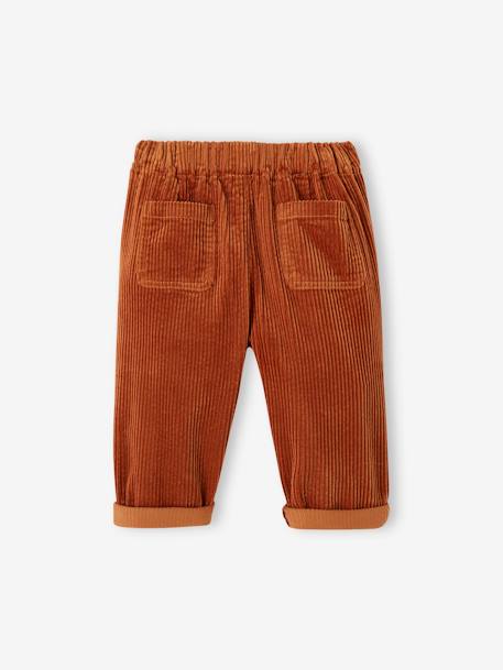 Pantalon bébé en velours côtelé rouille 2 - vertbaudet enfant 