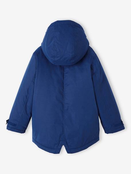 Parka 3 en 1 garçon avec blouson amovible bleu électrique+kaki+Marine grisé+noix de pécan 5 - vertbaudet enfant 