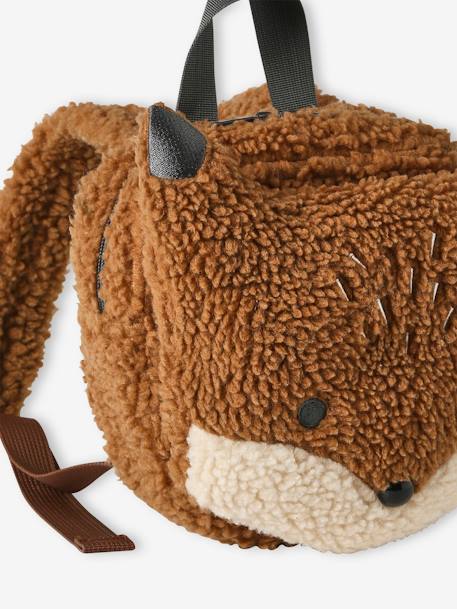 Sac à dos renard en sherpa enfant roux 3 - vertbaudet enfant 