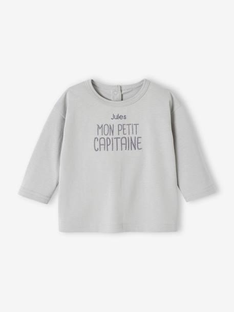 T-shirt personnalisable bébé écru+vert d'eau 8 - vertbaudet enfant 