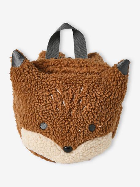 Sac à dos renard en sherpa enfant roux 2 - vertbaudet enfant 