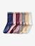 Lot de 7 paires de mi-chaussettes fille lurex BASICS abricot+rose+vieux rose 5 - vertbaudet enfant 