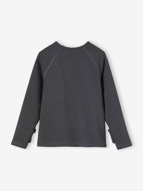 T-shirt sport matière technique fille manches longues gris chiné 2 - vertbaudet enfant 