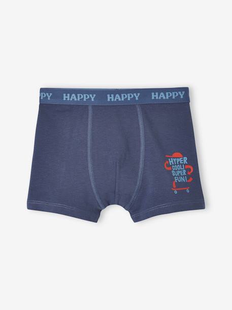 Lot de 5 boxers stretch chien garçon bleu grisé 6 - vertbaudet enfant 