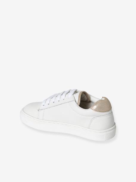 Baskets en cuir enfant blanc 5 - vertbaudet enfant 