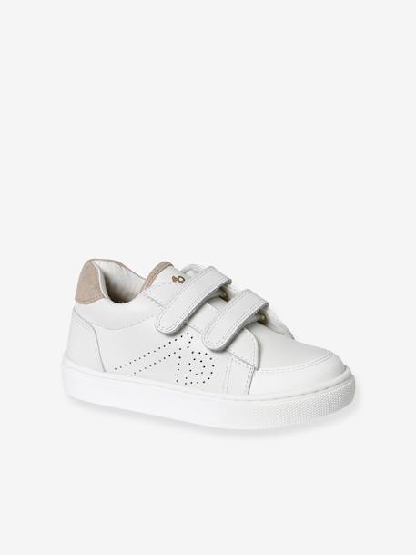 Baskets en cuir enfant blanc 3 - vertbaudet enfant 