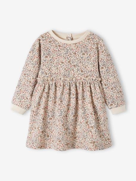 Robe bébé en molleton beige doré+bleu nuit+Léopard 4 - vertbaudet enfant 