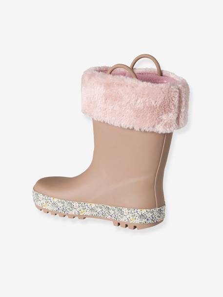 Bottes de pluie fourrées en caoutchouc enfant rose 3 - vertbaudet enfant 