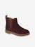 Boots en cuir fille collection maternelle bordeaux 1 - vertbaudet enfant 