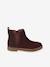 Boots en cuir fille collection maternelle bordeaux 2 - vertbaudet enfant 