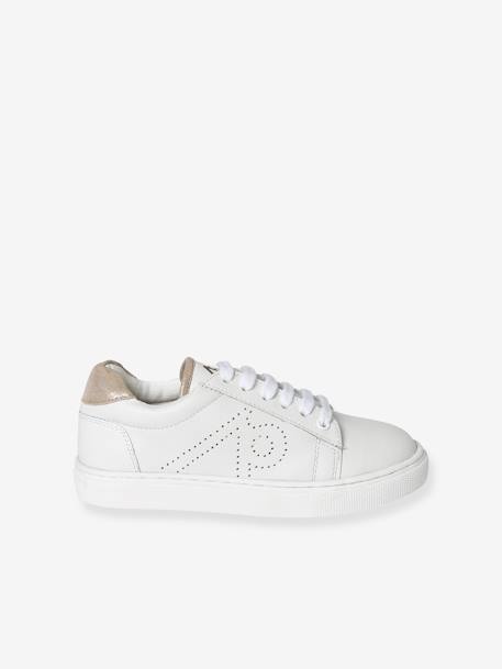 Baskets en cuir enfant blanc 12 - vertbaudet enfant 